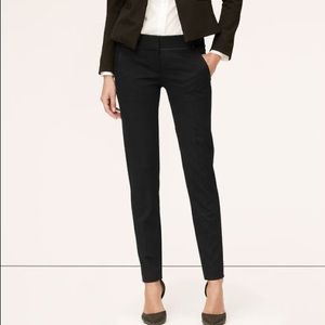 🆕🍸Ann Taylor LOFT ‘Zoe’ Straight Trouser Dress Pant Black 12P Petite New NWOT